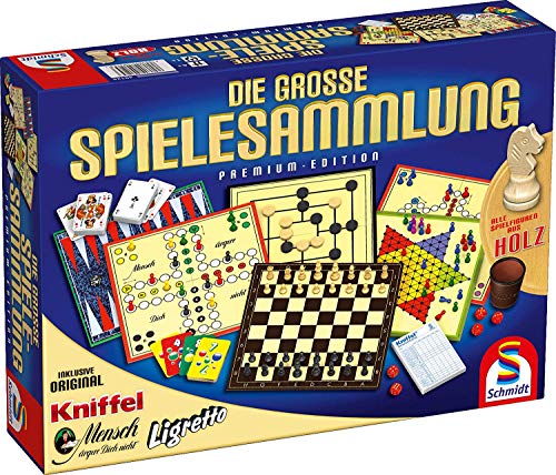 Schmidt Spiele 49125 Die Große Spielesammlung, alle Spielfiguren aus Holz von Schmidt Spiele