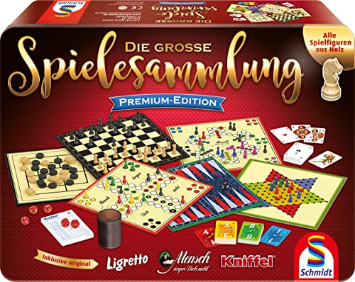 Schmidt Spiele 49197 Die große Spielesammlung Premium-Edition, in Einer Metallbox, Bunt[Exklusiv bei Amazon] von Schmidt Spiele