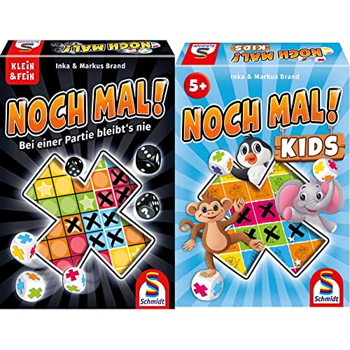 Schmidt Spiele 49327 Noch mal! & 40610 Noch mal Kids, Kinderspiel, Würfelspiel von Schmidt Spiele