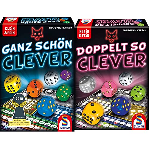 Schmidt Spiele 49340 Ganz Schön Clever, Würfelspiel aus der Serie Klein & Fein, bunt & 49357 Doppelt so clever, Würfelspiel aus der Serie Klein & Fein, bunt Schmidt Spiele 49340 Ganz Schön Clever, Würfelspiel aus der Serie Klein & Fein, bunt & 49357 Doppelt so clever, Würfelspiel aus der Serie Klein & Fein, bunt von Schmidt