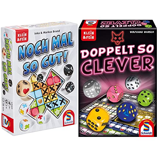 Schmidt Spiele 49365 Noch mal so gut, Würfelspiel aus der Serie Klein & Fein, bunt & 49357 Doppelt so clever, Würfelspiel aus der Serie Klein & Fein, bunt Schmidt Spiele 49365 Noch mal so gut, Würfelspiel aus der Serie Klein & Fein, bunt & 49357 Doppelt so clever, Würfelspiel aus der Serie Klein & Fein, bunt von Schmidt