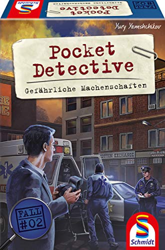 Schmidt Spiele 49378 Pocket Detective, Gefährliche Machenschaften, Krimi-und Dedektivspiel, Familienspiel von Schmidt Spiele