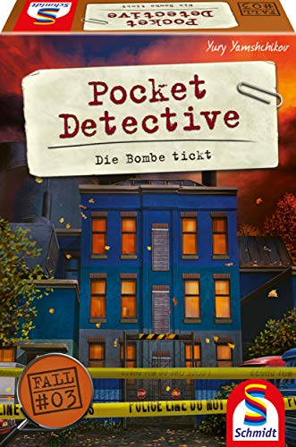 Schmidt Spiele 49379 Pocket Detective, Die Bombe tickt, Krimi-und Dedektivspiel, Kartenspiel, Mehrfarbig von Schmidt Spiele