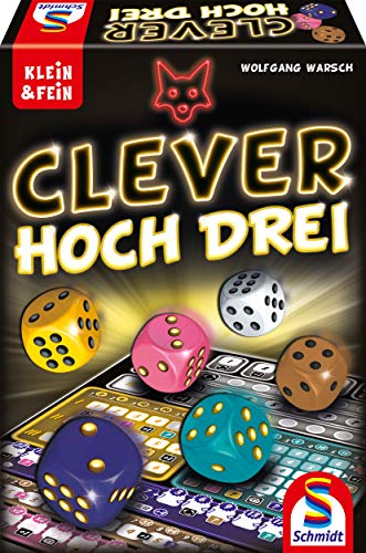 Schmidt Spiele 49384 Clever hoch DREI, Würfelspiel aus der Serie Klein & Fein von Schmidt Spiele