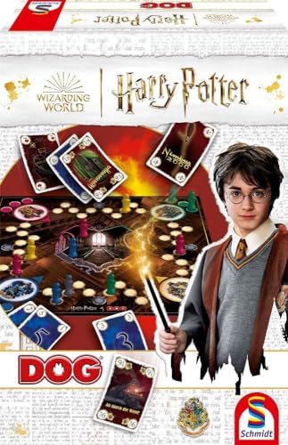 Schmidt Spiele 49423 Dog, Den letzten beissen die Hunde, im Harry Potter Design, Familienspiel ab 8 Jahren von Schmidt