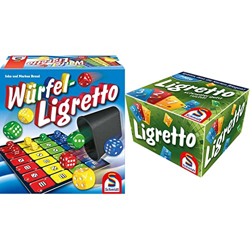 Schmidt Spiele 49611 Würfel Ligretto, Würfelspiel & 01201 - Ligretto grün, Kartenspiel von Schmidt Spiele