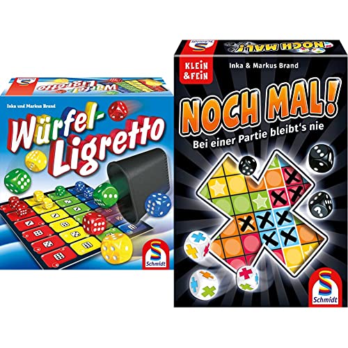 Schmidt Spiele 49611 Würfel Ligretto & 49327 Noch mal! - Würfelspiel, Kind, Transparent, Vierfarbig, Hexaeder, Kunststoff, Spieldose, Spiele Schmidt Spiele 49611 Würfel Ligretto & 49327 Noch mal! - Würfelspiel, Kind, Transparent, Vierfarbig, Hexaeder, Kunststoff, Spieldose, Spiele von Schmidt