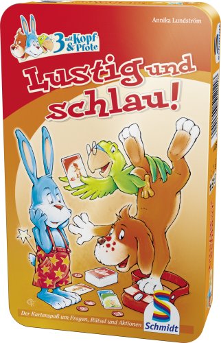 Schmidt Spiele 51211-3 mit Kopf und Pfote, Lustig und schlau!, Metalldose von Schmidt Spiele