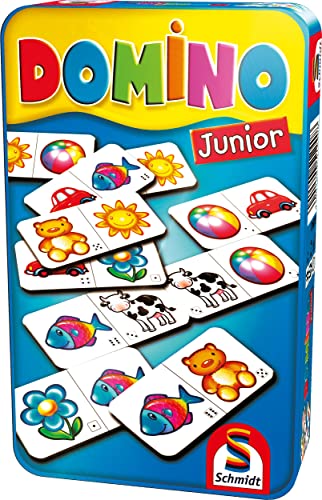 Schmidt Spiele 51240 Domino Junior, Bring Mich mit Spiel in der Metalldose von Schmidt Spiele