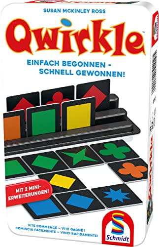 Schmidt Spiele 51410 Qwirkle, Spiel des Jahres 2011, Bring mich mit Spiel in Der Metalldose von Schmidt Spiele