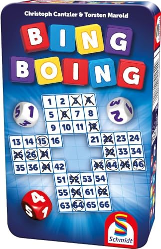 Schmidt Spiele 51454 Bing Boing, Reisespiel, Bring ich mit Spiel in Einer Metaldose, Normal von Schmidt Spiele