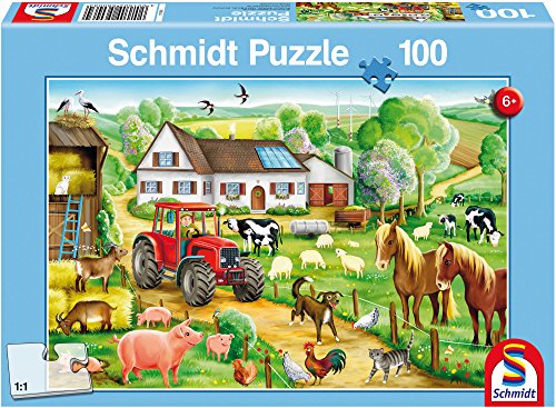 Schmidt Spiele 56003 Fröhlicher Bauernhof, 100 Teile Kinderpuzzle von Schmidt Spiele