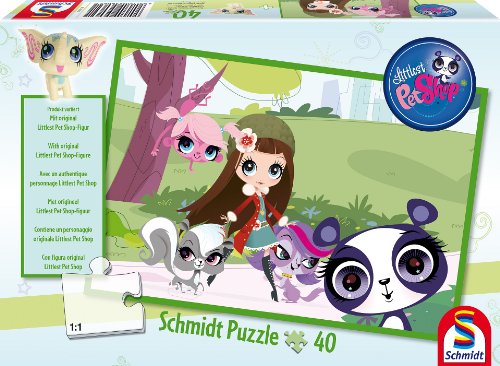 Schmidt Spiele 56062 - Hasbro, Littlest Pet Shop, Spaziergang im Park, 40 Teile von Schmidt Spiele