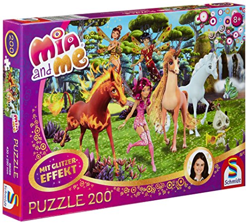 Schmidt Spiele 56069 Mia & Me, In Centopia, 200 Teile Glitzerpuzzle, mit Puzzleteile von Schmidt Spiele