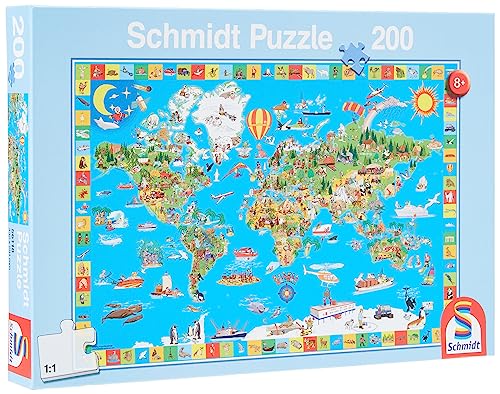 Schmidt Spiele 56118 Deine Bunte Erde, 200 Teile Kinderpuzzle von Schmidt Spiele