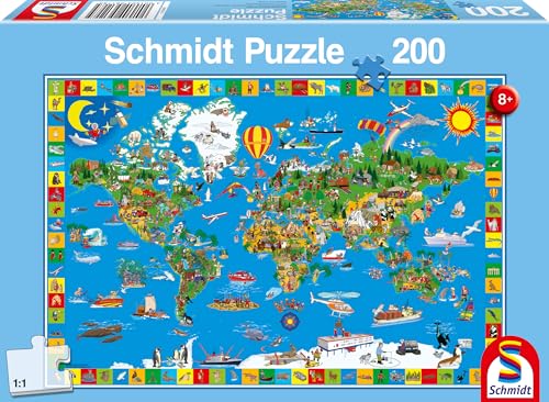 Schmidt Spiele 56118 Deine Bunte Erde, 200 Teile Kinderpuzzle von Schmidt Spiele