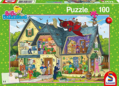 Schmidt Spiele 56151 Bibi Blocksberg, Bei Blocksbergs ist was los, 100 Teile Kinderpuzzle von Schmidt Spiele