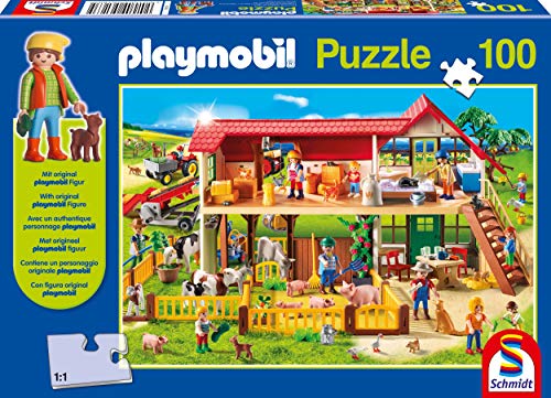 Schmidt Playmobil On The Farm Children's Jigsaw Puzzle and Figure Set (100-Piece) Schmidt Playmobil On The Farm Children's Jigsaw Puzzle and Figure Set (100-Piece) von Schmidt