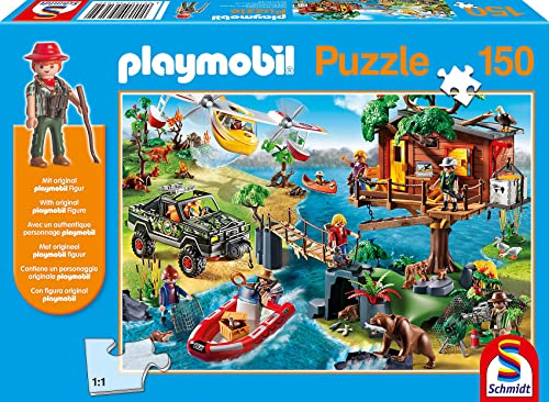 Baumhaus, 150 Teile Kinderpuzzle, mit Playmobil-Figur von PLAYMOBIL