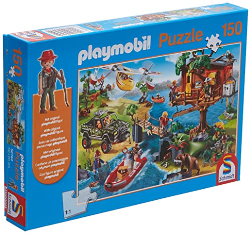 Baumhaus, 150 Teile Kinderpuzzle, mit Playmobil-Figur von PLAYMOBIL