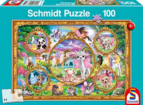Schmidt Spiele 56371 Animal Club, Einhorn-Tierwelt, 100 Teile Kinderpuzzle, Bunt von Schmidt Spiele