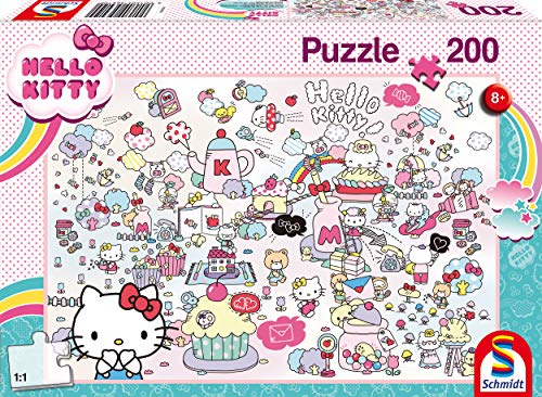 Schmidt Spiele 56410 Hello Kitty, Kittys Welt, 200 Teile Kinderpuzzle, Bunt von Schmidt Spiele