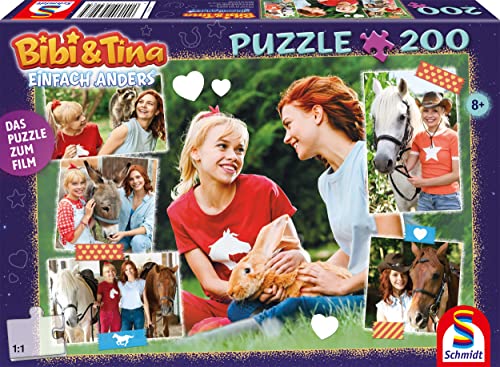 Schmidt Spiele 56428 Bibi und Tina, Film 5, Tierische Freunde, 200 Teile Kinderpuzzle, bunt von Schmidt Spiele