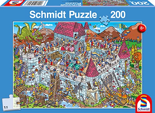Schmidt Spiele 56453 Blick in die Ritterburg, 200 Teile Kinderpuzzle, Normal von Schmidt Spiele