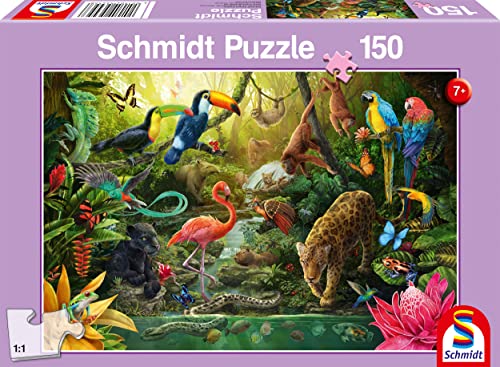 Schmidt Spiele 56456 Urwaldbewohner, 150 Teile Kinderpuzzle, Normal von Schmidt Spiele