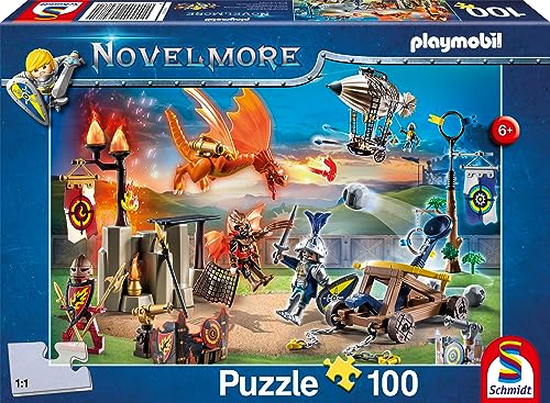 Schmidt Spiele 56483 Playmobil, Novelmore, Der Turnierplatz, 100 Teile Kinderpuzzle von Schmidt Spiele