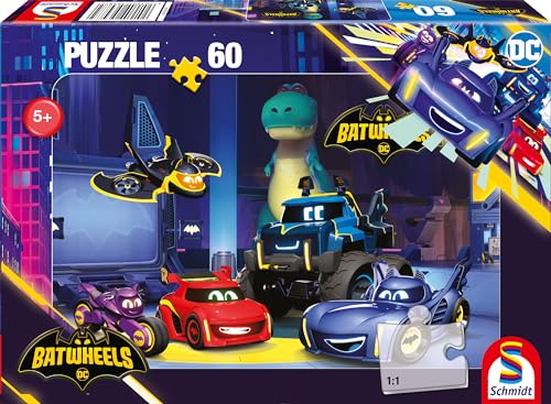 Schmidt Spiele 56487 Batwheels, Bam, Batwing, Bibi, Buff und Redbird in der Bathöhle, 60 Teile Kinderpuzzle, bunt von Schmidt Spiele