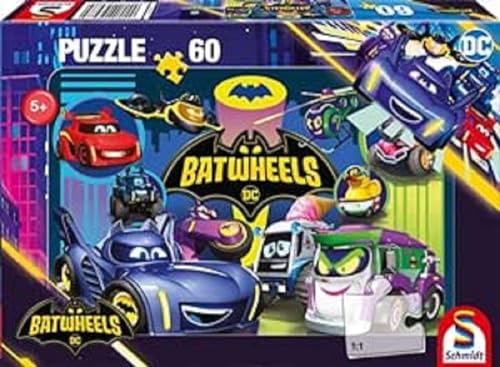 Schmidt Spiele 56488 Batwheels, Batmobile gegen Legion der Düser, 60 Teile Kinderpuzzle, bunt von Schmidt Spiele