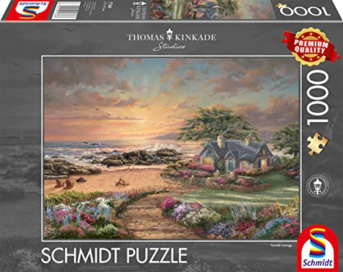 Schmidt Spiele 57368 Thomas Kinkade, Seaside Cottage, 1000 Teile Puzzle, Normal von Schmidt Spiele