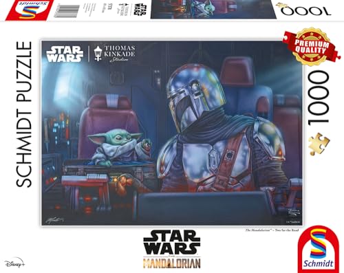 Schmidt Spiele 57378 Thomas Kinkade, Lucas Film, The Mandalorian, Two for The Road, 1000 Teile Puzzle von Schmidt