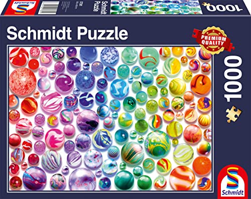 Schmidt Spiele 57381 Regenbogen-Murmeln, 1000 Teile Puzzle von Schmidt Spiele