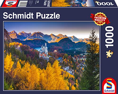 Schmidt Spiele 57390 Herbstliches Neuschwanstein, 1000 Teile Puzzle, Normal von Schmidt Spiele