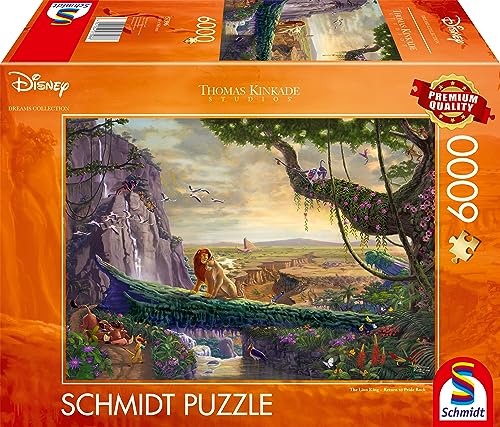 Schmidt Spiele 57396 Thomas Kinkade, Disney, The Lion King, Return to Pride Rock​, 6000 Teile Puzzle von Schmidt Spiele