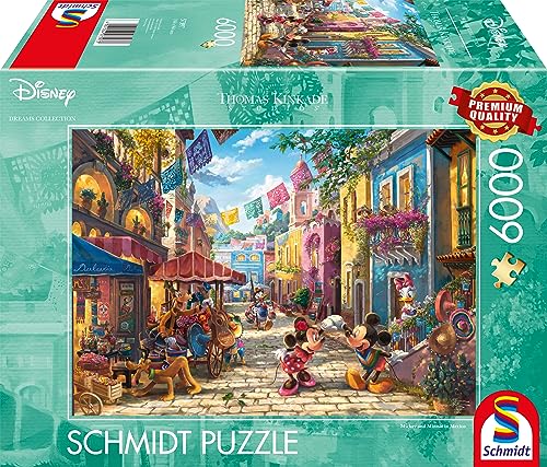 Schmidt Spiele 57397 Thomas Kinkade, Disney, Mickey and Minnie in Mexico, 6000 Teile Puzzle von Schmidt Spiele