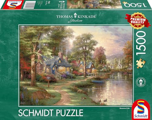Schmidt Spiele 57452 Thomas Kinkade, See, 1500 Teile Puzzle, bunt, Large von Schmidt Spiele