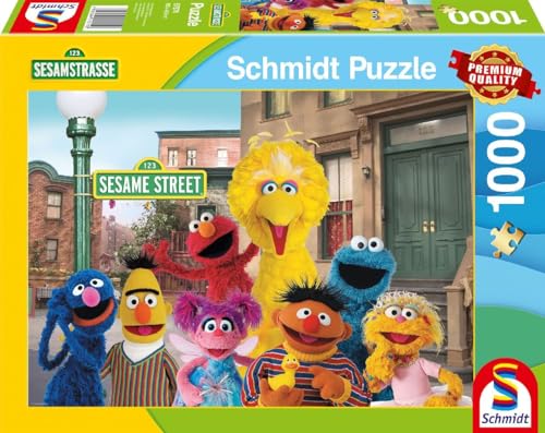 Schmidt Spiele 57574 Sesamstraße, EIN Wiedersehen mit Guten Alten Freunden, 1000 Teile Puzzle, Mehrfarbig, Normal von Schmidt Spiele