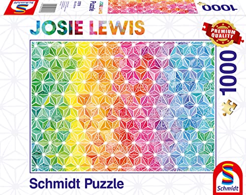 Schmidt Spiele 57579 Josie Lewis, Kunterbunte Dreiecke, 1000 Teile Puzzle von Schmidt