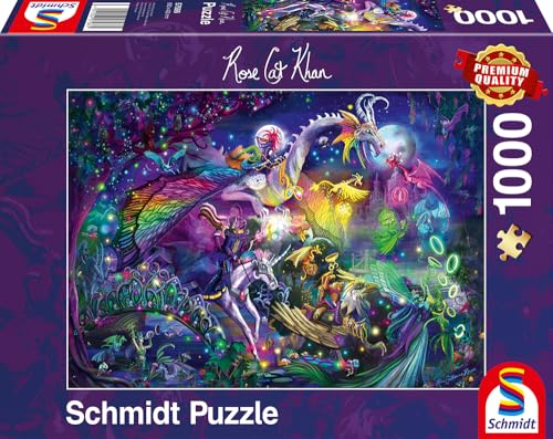 Schmidt Spiele 57586 Rose Cat Khan, Sommernachtszirkus, 1000 Teile Puzzle, Normal von Schmidt Spiele