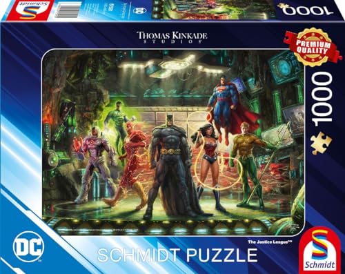 Schmidt Spiele 57591 Thomas Kinkade, The Justice League, 1000 Teile Puzzle, Normal von Schmidt Spiele