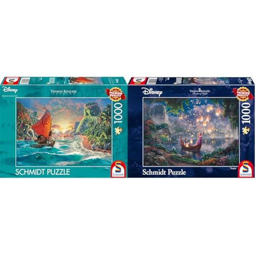 Schmidt Spiele 58030 Thomas Kinkade, Disney, Vaiana, Moana, 1000 Teile Puzzle, Normal & 59480 Thomas Kinkade, Disney, Rapunzel, 1000 Teile Puzzle, Single Schmidt Spiele 58030 Thomas Kinkade, Disney, Vaiana, Moana, 1000 Teile Puzzle, Normal & 59480 Thomas Kinkade, Disney, Rapunzel, 1000 Teile Puzzle, Single von Schmidt