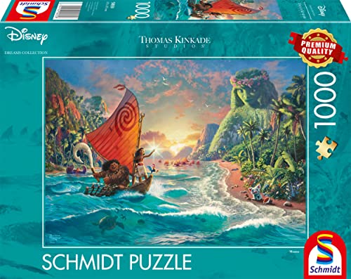 Schmidt Spiele 58030 Thomas Kinkade, Disney, Vaiana, Moana, 1000 Teile Puzzle, Normal von Schmidt Spiele