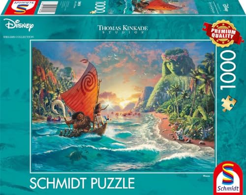 Schmidt Spiele 58030 Thomas Kinkade, Disney, Vaiana, Moana, 1000 Teile Puzzle, Normal, Schwarz, Weiß Schmidt Spiele 58030 Thomas Kinkade, Disney, Vaiana, Moana, 1000 Teile Puzzle, Normal, Schwarz, Weiß von Schmidt