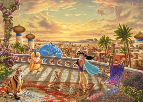 Schmidt Spiele 58032 Thomas Kinkade, Disney, Jasmine Dancing in The Desert Sunlight, 1000 Teile Puzzle, pappe, Vibrant von Schmidt