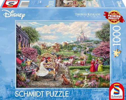 Schmidt Spiele 58038 Disney, Cinderella Happily Ever After, Thomas Kinkade, 1000 Teile Puzzle von Schmidt