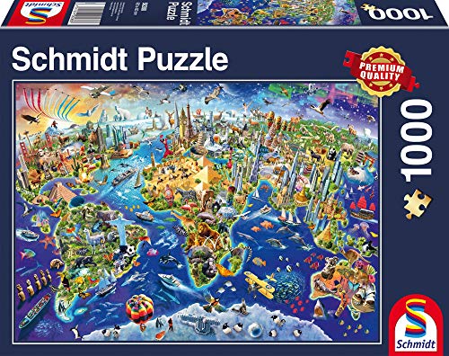 Schmidt Spiele 58288, Discover the World, 1000 Teile Puzzle von Schmidt Spiele