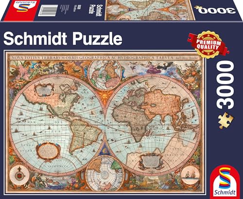 Schmidt Spiele 58328 Antike Weltkarte, 3000 Teile Puzzle, Bunt von Schmidt Spiele